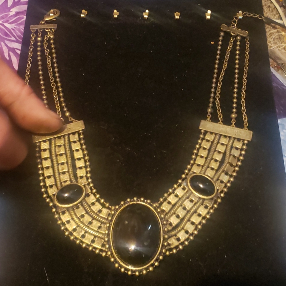 Large Aztec Choker Style Necklace
